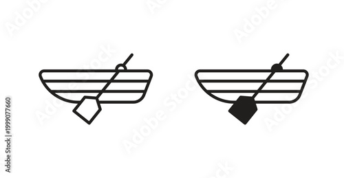 Wooden boat icon for web design. icon symbol vector