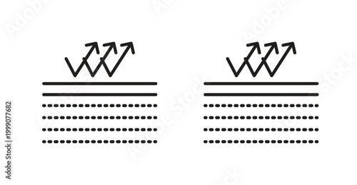 Wrinkles face reflection icon for web design. icon symbol vector