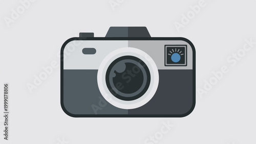 Retro style camera icon isolated