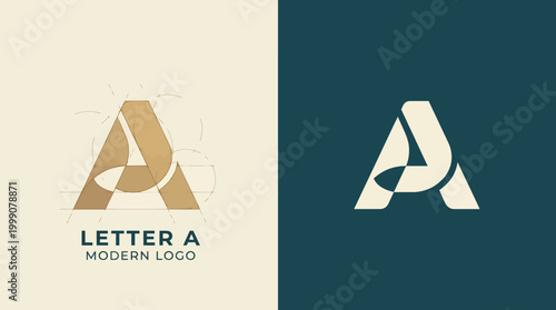 This logo showcases a sleek and sophisticated letter A design, perfect for businesses seeking a minimal yet impactful identity to represent their brand effectively.