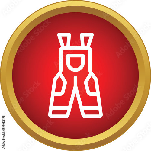 Overalls icon symbolizing work protection, labor, and safety