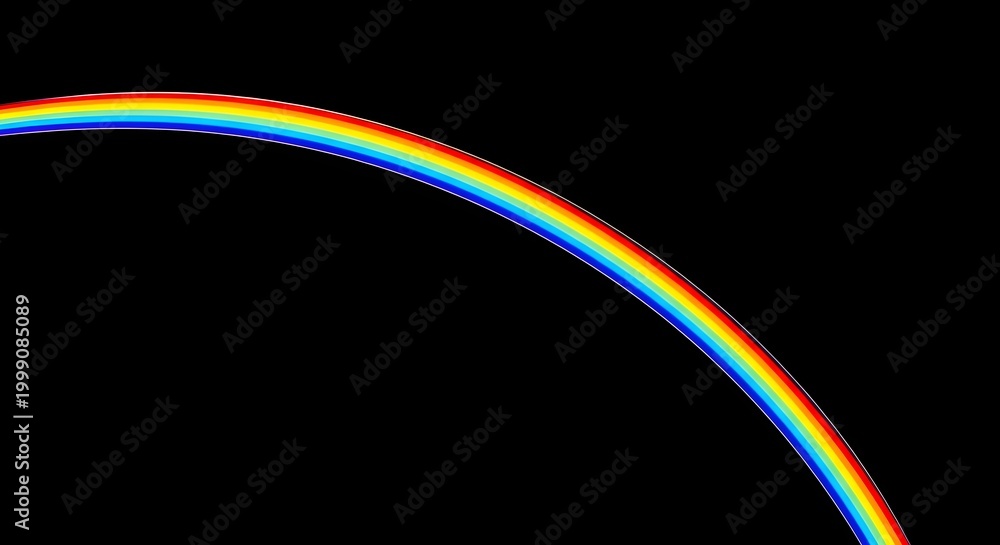 Fototapeta premium Vibrant Rainbow Arc Illuminating the Darkness