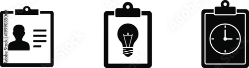 Medical clipboard icon with heartbeat pulse and healthcare symbols, healthcare professional report vector.