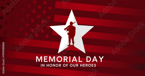 Memorial Day, in honor of our heroes - banner, background - vector illustration