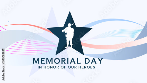 Memorial Day, in honor of our heroes - banner, background - vector illustration