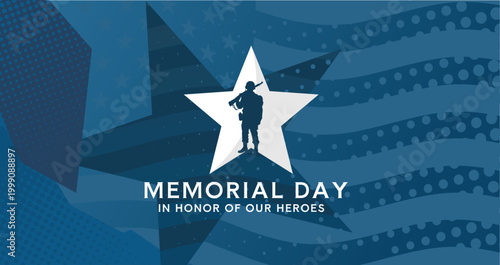 Memorial Day, in honor of our heroes - banner, background - vector illustration