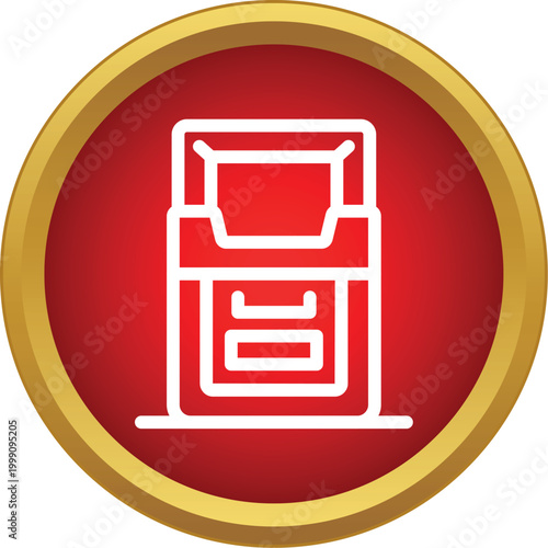 Cigarette pack icon representing smoking addiction and unhealthy habits