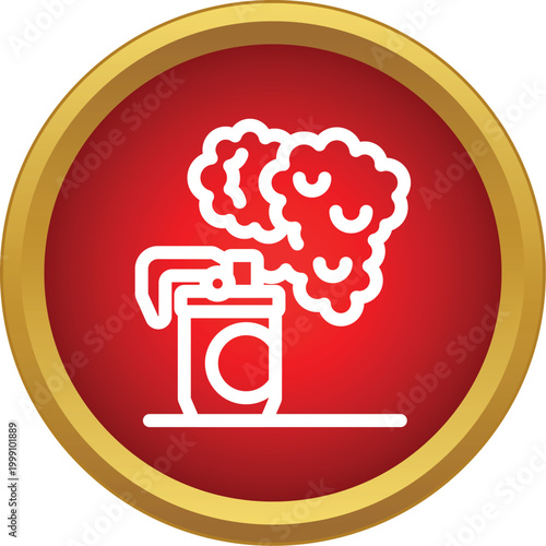 Gas grenade releasing smoke, depicting riot control and chemical weapon concepts