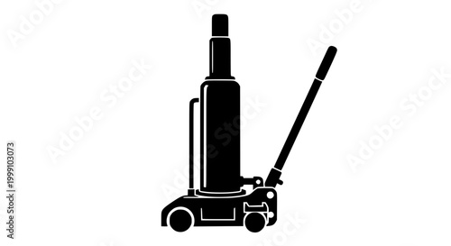 Hydraulic Floor Jack Icon Silhouette for Automotive Repair