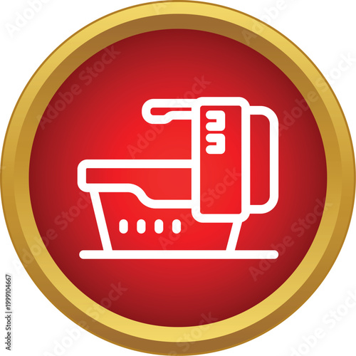 Mri medical scanner icon for healthcare, radiology, and technology