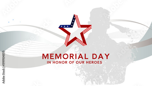 Memorial Day, in honor of our heroes - banner, background - vector illustration