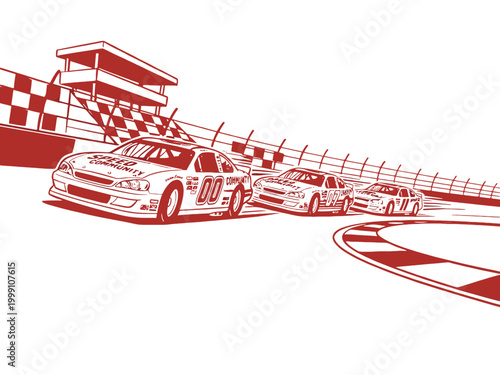 Bild auf Leinwand Speed racing poster design