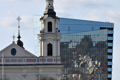 Old town and new architecture of Vilnius