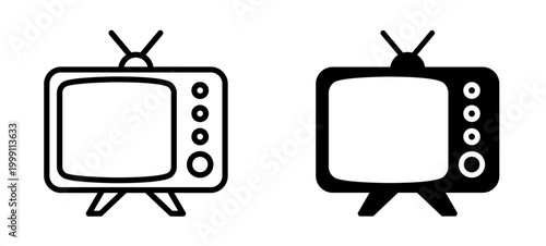 old retro tv icon