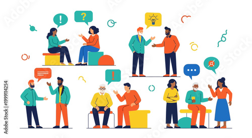 People communicating in a team.