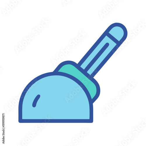 Stylized vector icon of a putty knife or spatula