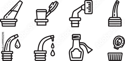 Vector illustration of various tools with handles Vector