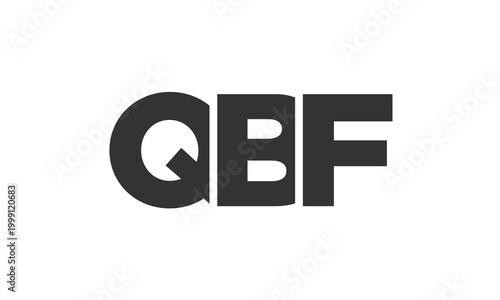 QBF logo design template with strong and modern bold text. Initial based vector logotype featuring simple and minimal typography. Trendy company identity.