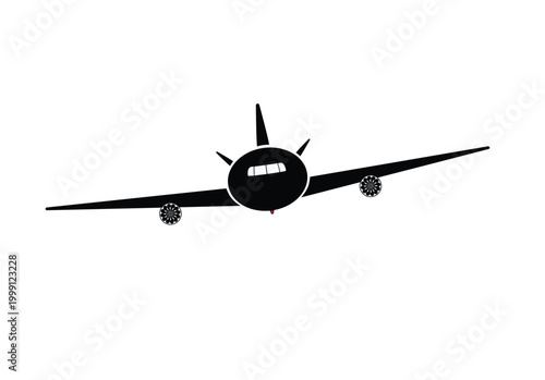 Icon of an airplane on a white background