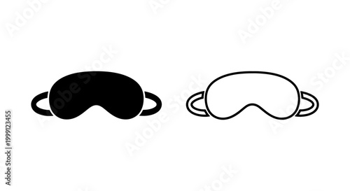 Sleep masks in black and white for rest and relaxation purposes
