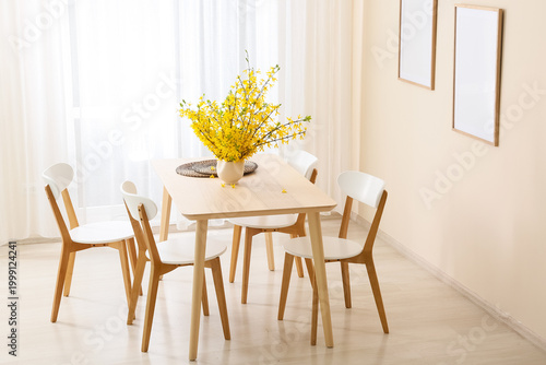 Interior of modern dining r...