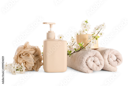 Shower gel, bath sponge, cr...