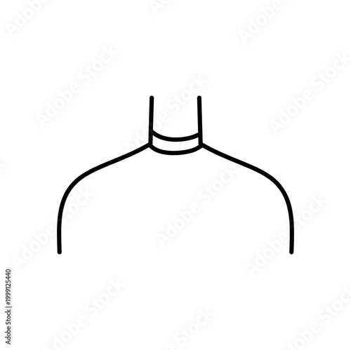 Women Neckline Styles Vector Illustration, Minimal Fashion Top Outline design.