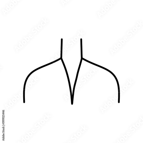 Women Neckline Styles Vector Illustration, Minimal Fashion Top Outline design.