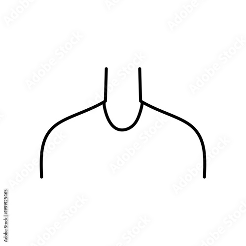 Women Neckline Styles Vector Illustration, Minimal Fashion Top Outline design.