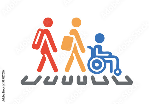 誰もが安全に渡れるバリアフリー横断歩道標識
