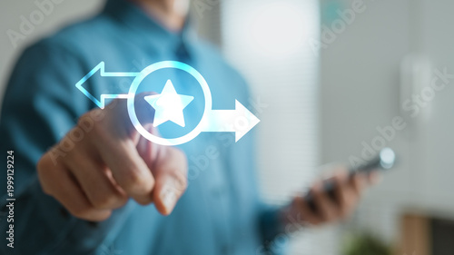 Obraz na płótnie User redeeming loyalty reward points on mobile app interface, representing digital rewards program, cashback offers, and customer engagement in modern e-commerce and marketing strategy