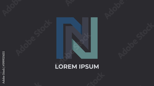 This unique logo features interlocking shapes made from contrasting colors, representing connection and collaboration, making it perfect for various business applications.