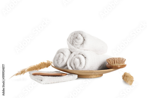 Clean towels with pampas gr...