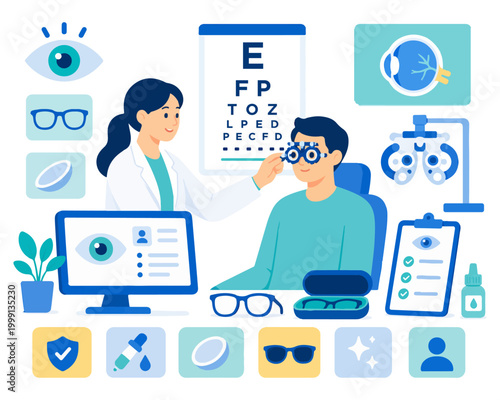 Eye Exam at Optometry Clinic