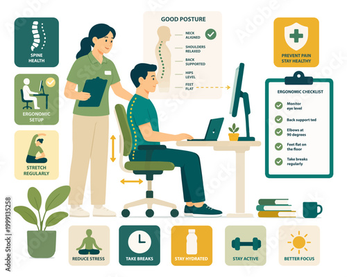 Workplace Ergonomics and Good Posture Setup