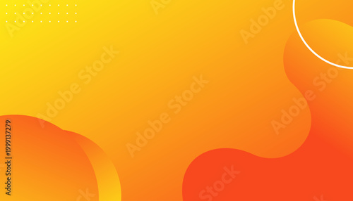 Minimal geometric background. Orange elements with fluid gradient. Eps10 vector
