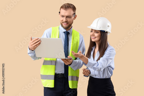 Young engineers working wit...