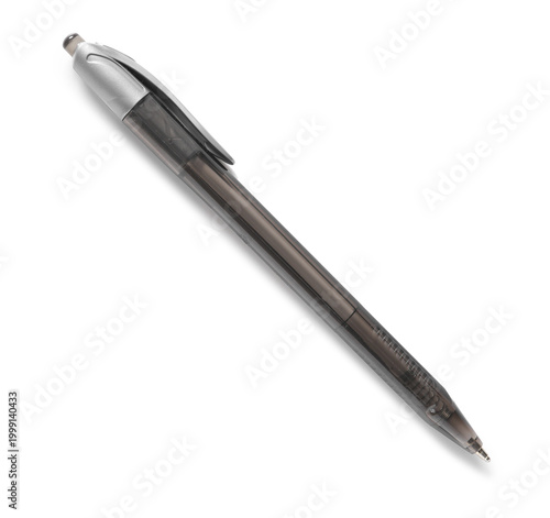 Black pen on white background