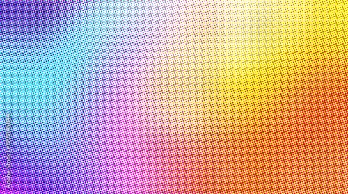 Vibrant halftone gradient background, colorful abstract mesh texture. Soft rainbow blur pattern, modern digital art wallpaper