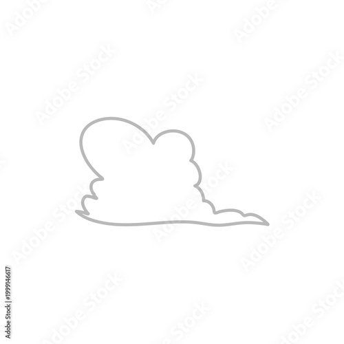 Hand drawn doodle steam clouds vector illustration