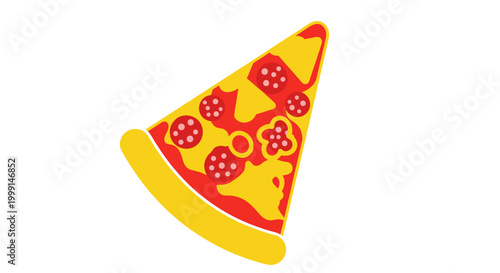 Slice of pepperoni pizza.