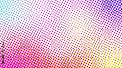 Vibrant halftone gradient background, colorful pink and purple aesthetic texture, abstract grainy mesh pattern for modern digital design