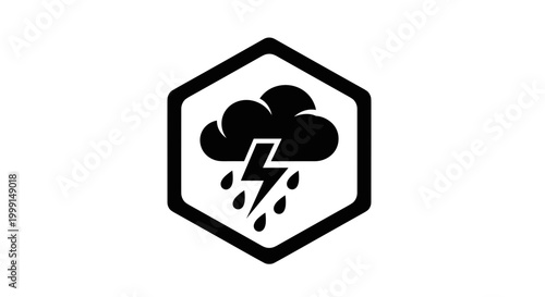Weather Storm Icon Rain Lightning.