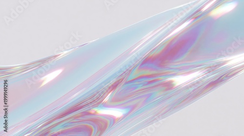 Iridescent Holographic Fabric Wave