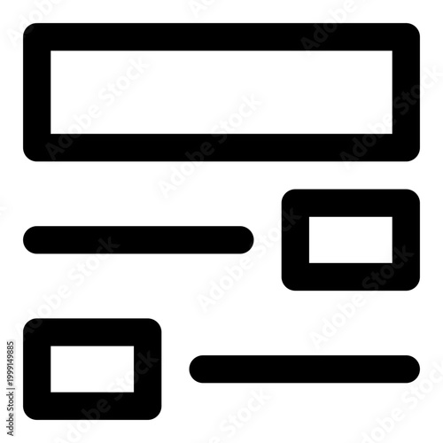 Wireframe outline icon set