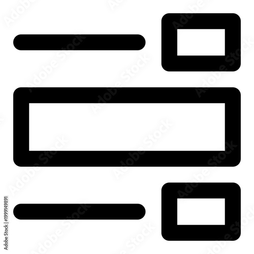 Wireframe outline icon set