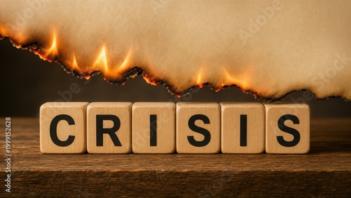 A close-up of wooden blocks spelling 