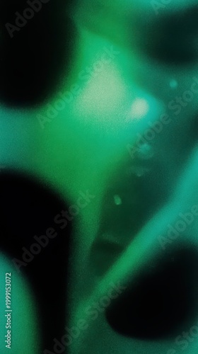 Abstract Gradient Green and Black Soft Focus Background