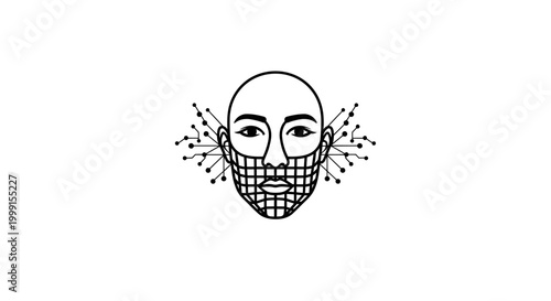 Man with mesh over face and eyes.