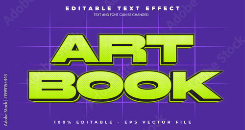 Artbook editable text effect in modern trend style